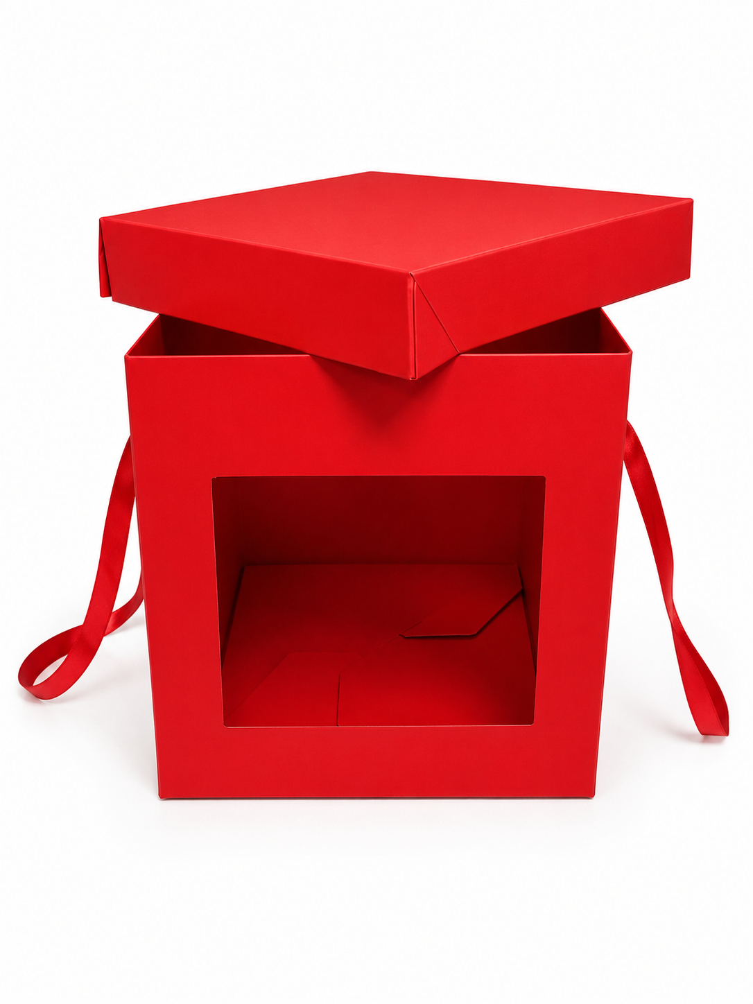 CAJITA DE REGALO VISIBLE ROJA