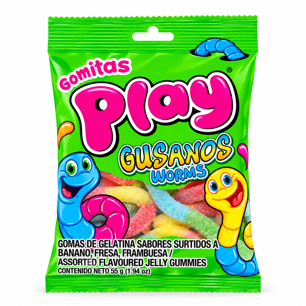 PLAY GUSANOS ACIDOS 55G