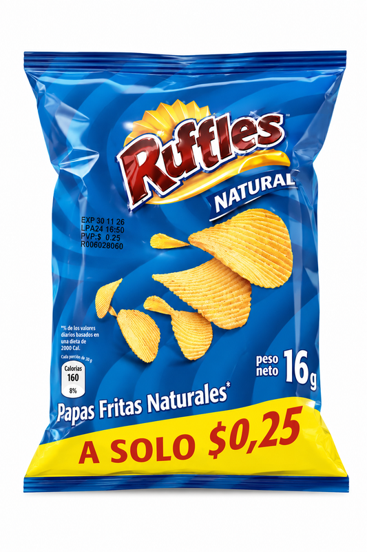 RUFFLES NATURAL TIRA 12U
