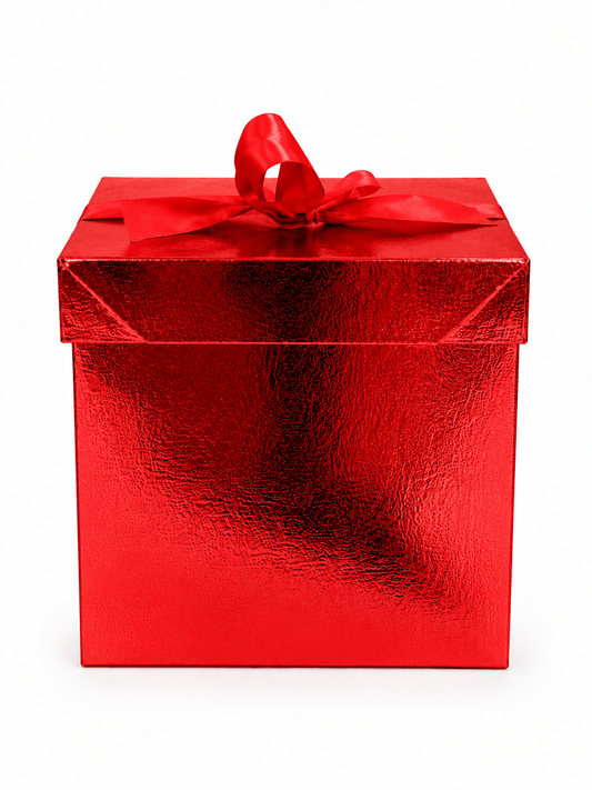 CAJITA DE REGALO BRILLANTE ROJA