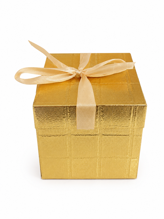 CAJITA DE REGALO BRILLANTE DORADA