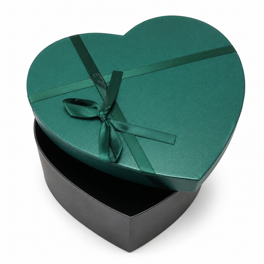 CAJA DE REGALO PREMIUM CORAZON VERDE