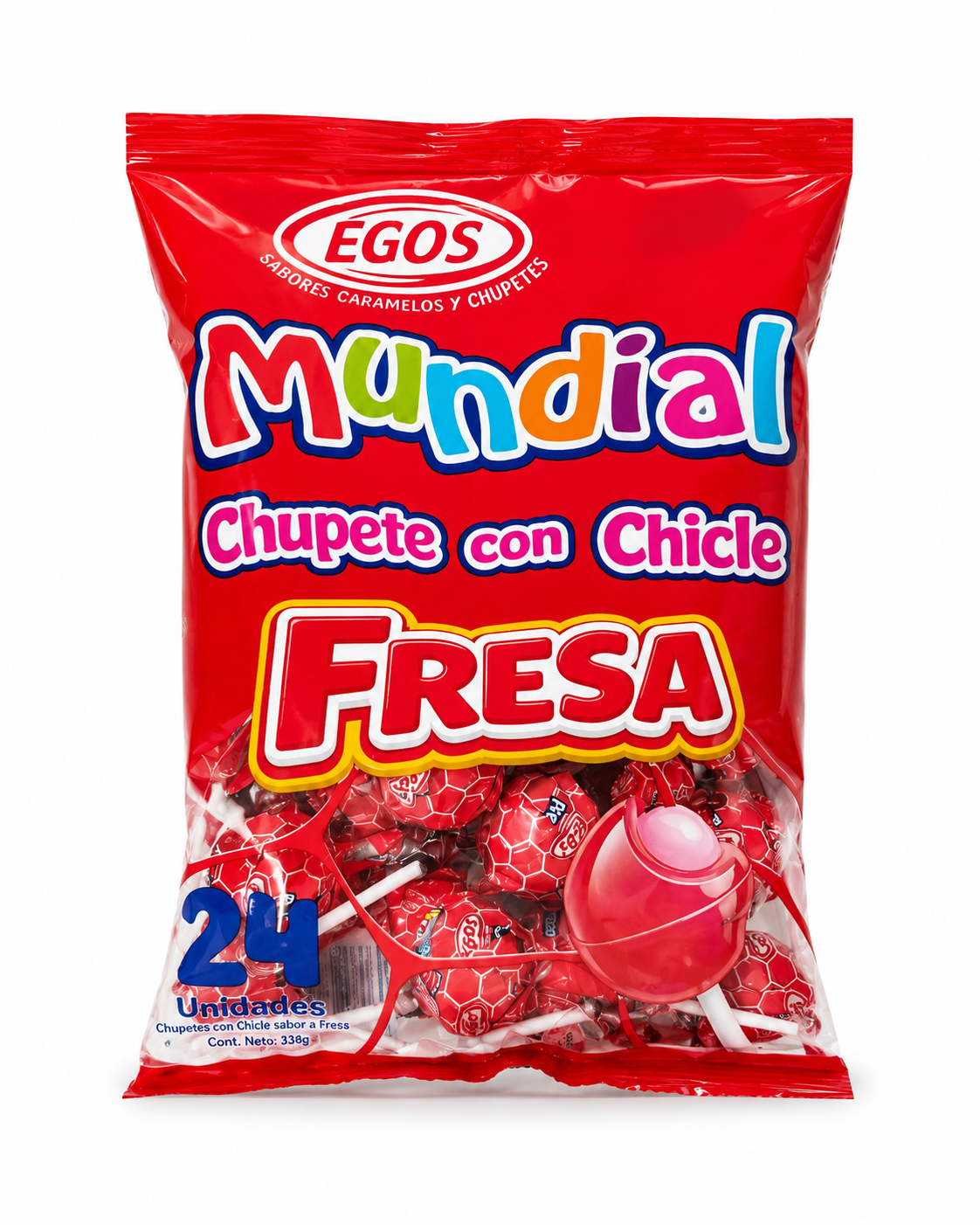 CHUPETE MUNDIAL FRESA X24U