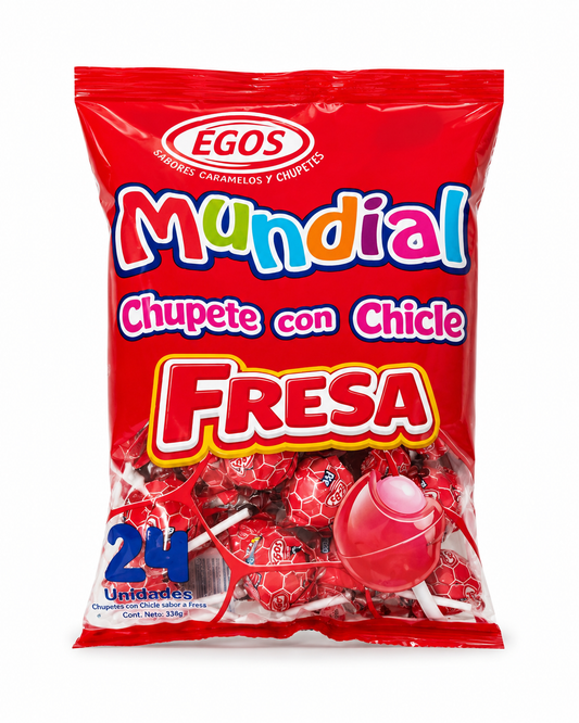 CHUPETE MUNDIAL FRESA X24U