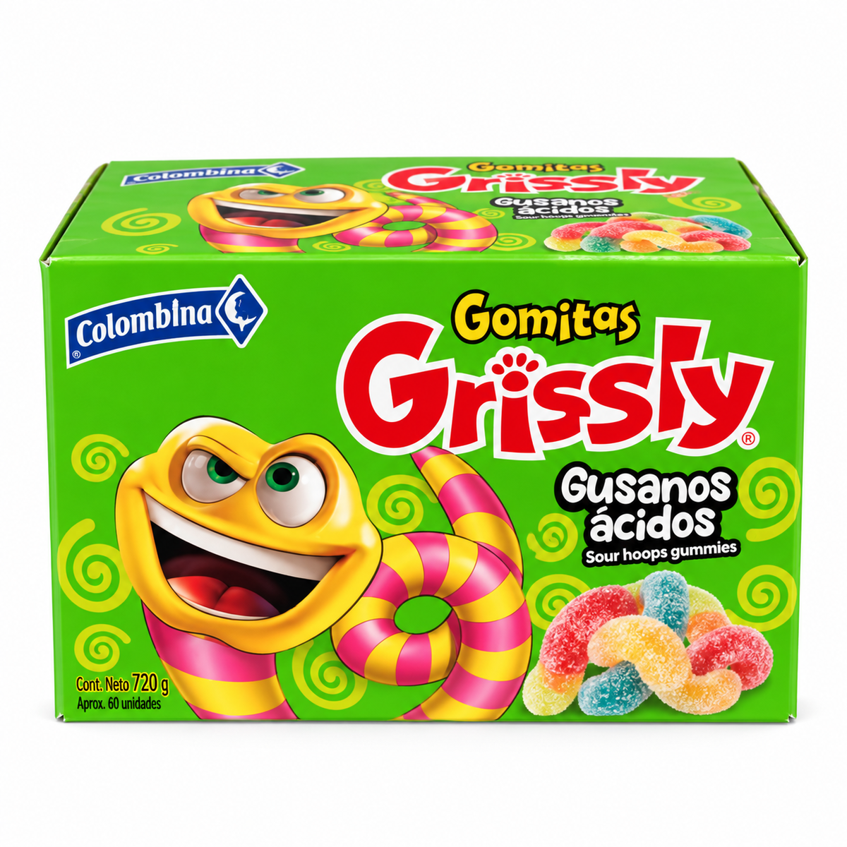 GRISSLY GUSANOS ACIDOS (CAJA X12)