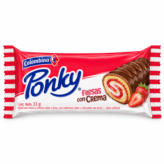 PONKY FRESAS CON CREMA