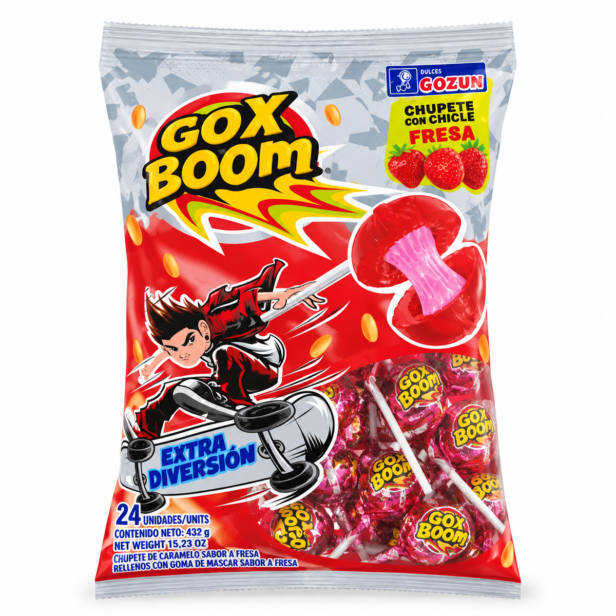 GOOX BOOM FRESA CON CHICLE