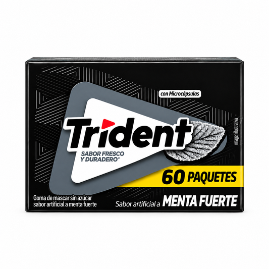TRIDENT MENTA FUERTE NEGRO
