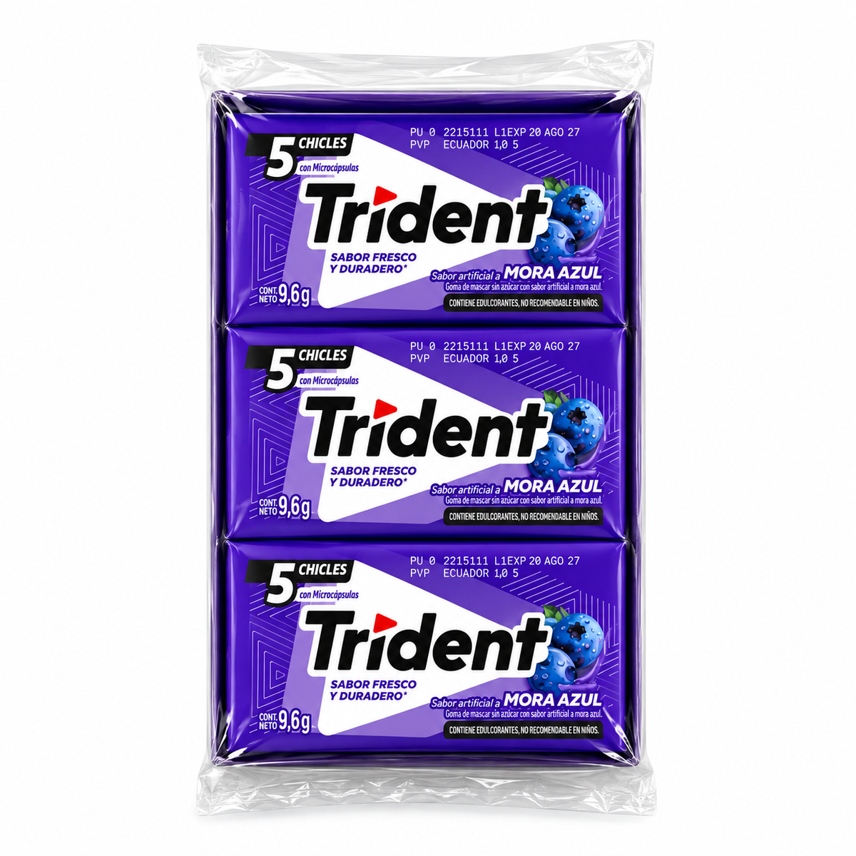 TRIDENT 5S MORA AZUL