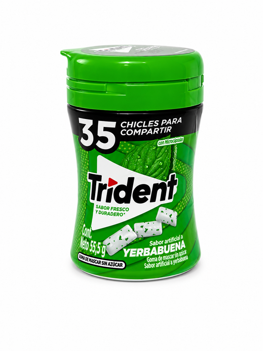 TRIDENT YERBA BUENDA BOTELLA