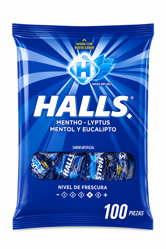 HALLS MENTOL 100U