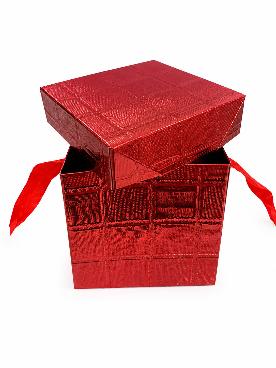 CAJITA DE REGALO BRILLANTE ROJA